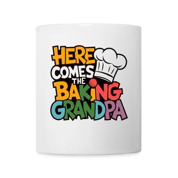 Hier kommt der backende Opa lustiger Bäckerspruch - Tasse - Weiß - Vorne
