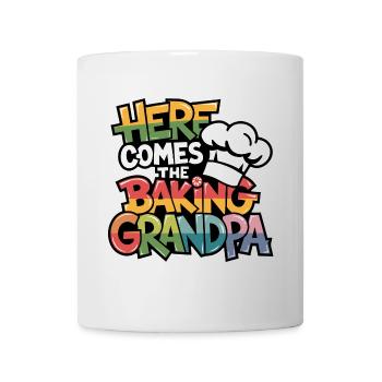 Hier kommt der backende Opa lustiger Bäckerspruch - Tasse - Weiß - Vorne