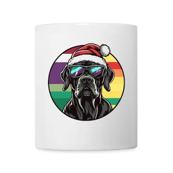 Dogue Allemand Chien Noël Cool - Mug blanc - blanc - Devant