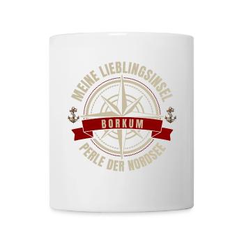 Meine Lieblingsinsel - Borkum - Tasse - Weiß - Vorne