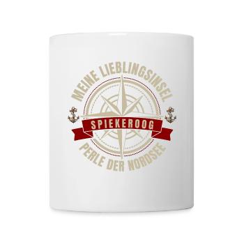 Meine Lieblingsinsel - Spiekeroog - Tasse - Weiß - Vorne