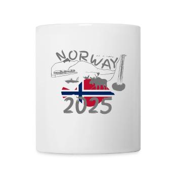 Norway 2025 Plaice with Mountains and Moose Fishing - Mug - white - Front