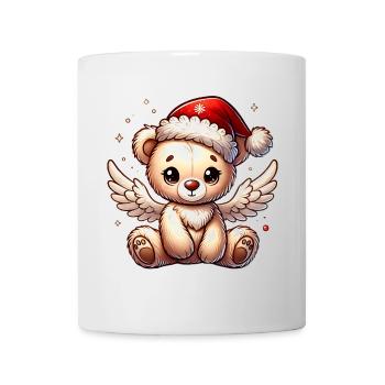 Ours en peluche ange doux compagnon de Noël - Mug blanc - blanc - Devant