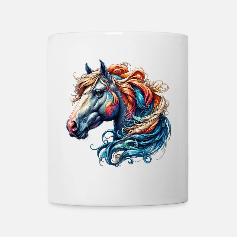 Cheval - Mug blanc - blanc
