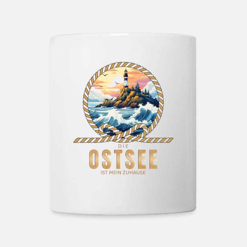 Die Ostsee ist mein Zuhause - Tasse - Weiß