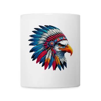 Amerikanischer Indianer Adler Amerikanische Rothaut - Tasse - Weiß - Vorne