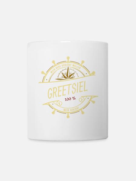 Mein Herz schlägt Wellen - Greetsiel - Tasse - Weiß