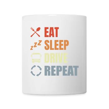 Manger Dormir Conduire Répéter - Mug blanc - blanc - Devant