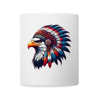 Amerikanischer Indianer Adler Amerikanische Rothaut - Tasse - Weiß - Vorne