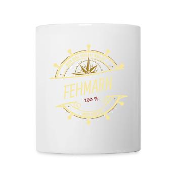 Mein Herz schlägt Wellen - Fehmarn - Tasse - Weiß - Vorne