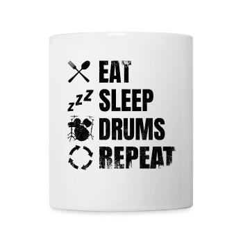 Eat Sleep Repeat Drums - Mug - white - Front