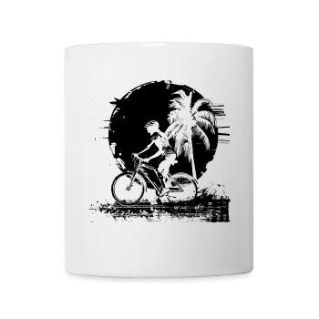 Radfahrerin Mädchen - Tasse - Weiß - Vorne