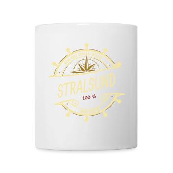 Mein Herz schlägt Wellen - Stralsund - Tasse - Weiß - Vorne