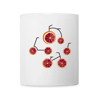 Blutorangen Fahrrad Humor Geschenk - Tasse - Weiß - Vorne