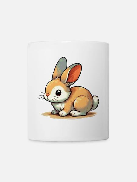 Kaninchen - Tasse - Weiß