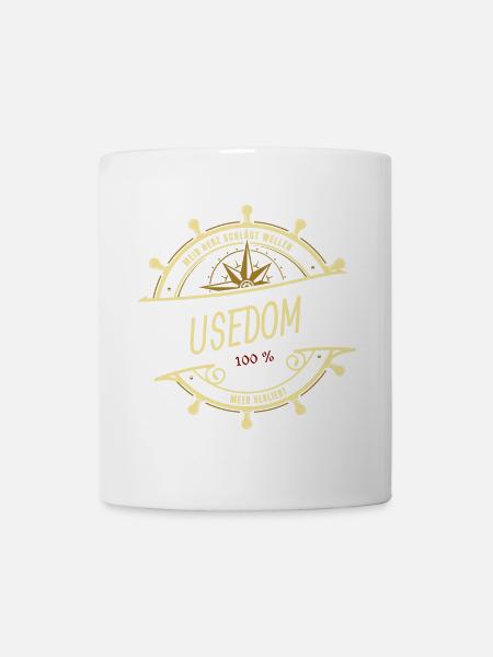 Mein Herz schlägt Wellen - Usedom - Tasse - Weiß