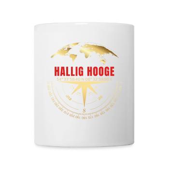 Koordinaten Hallig Hooge - Tasse - Weiß - Vorne