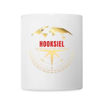 Koordinaten Hooksiel - Tasse - Weiß - Vorne