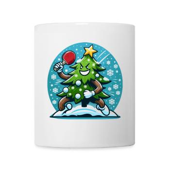 Table Tennis Christmas Tree Costume Christmas Tree - Mug - white - Front
