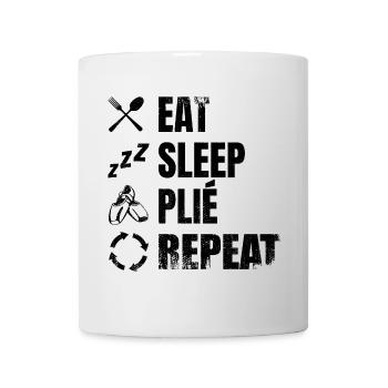 Manger dormir Plié Répéter - Mug blanc - blanc - Devant