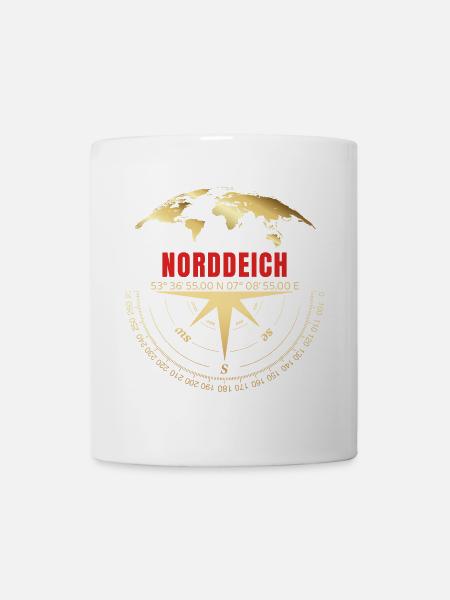 Koordinaten Norddeich - Tasse - Weiß