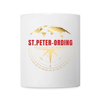 Koordinaten St Peter Ording - Tasse - Weiß - Vorne