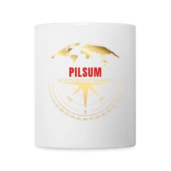 Koordinaten Pilsum - Tasse - Weiß - Vorne