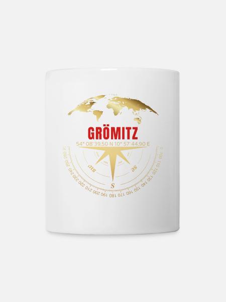 Koordinaten Grömitz - Tasse - Weiß