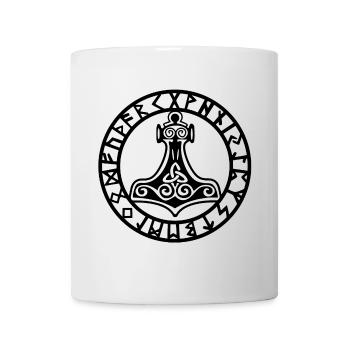 Schwarzer Wikingerhammer - Tasse - Weiß - Vorne