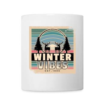 Winter-Vibes für Naturfreunde im Sonnenuntergang - Tasse - Weiß - Vorne