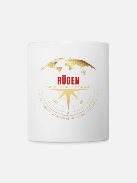 Koordinaten Rügen - Tasse - Weiß