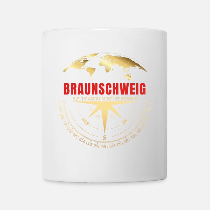 Koordinaten Braunschweig - Tasse - Weiß