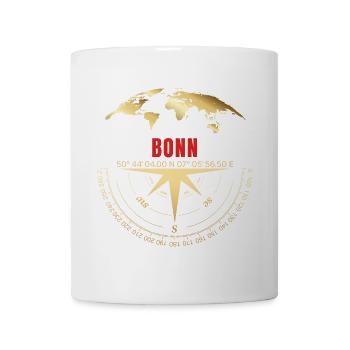 Koordinaten Bonn - Tasse - Weiß - Vorne