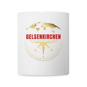 Koordinaten Gelsenkirchen - Tasse - Weiß - Vorne