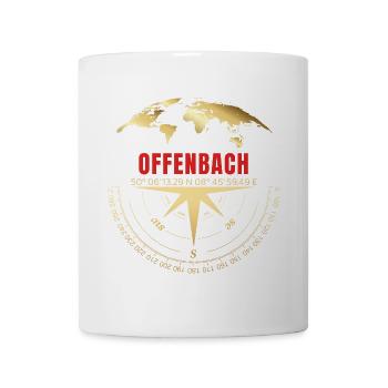 Koordinaten Offenbach - Tasse - Weiß - Vorne