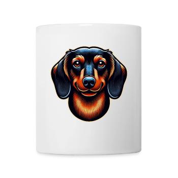 Dachshund portrait - Mug - white - Front