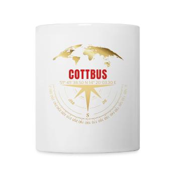 Koordinaten Cottbus - Tasse - Weiß - Vorne