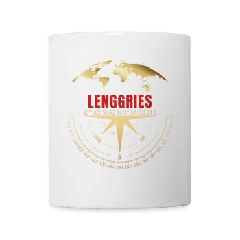 Koordinaten Lenggries - Tasse - Weiß - Vorne