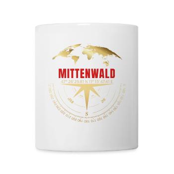 Koordinaten Mittenwald - Tasse - Weiß - Vorne