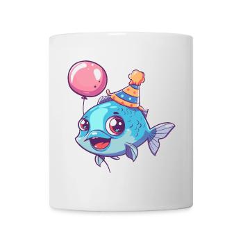 Piranha Fish Birthday Comic Cute - Mug - white - Front
