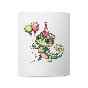 Chameleon Birthday Comic Cute - Mug - white - Front
