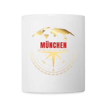 Koordinaten München - Tasse - Weiß - Vorne