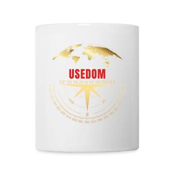 Koordinaten Usedom - Tasse - Weiß - Vorne