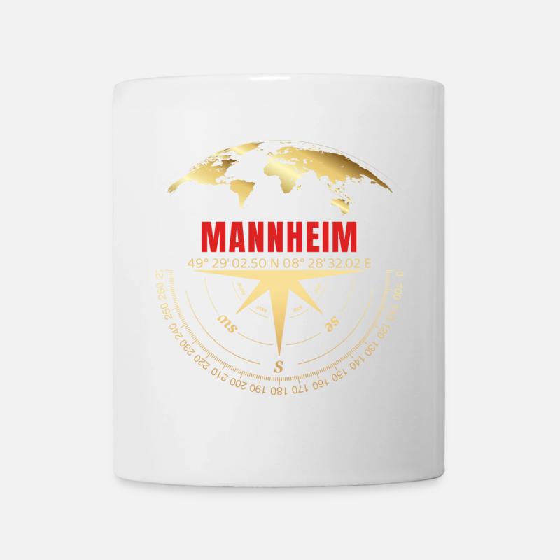 Koordinaten Mannheim - Tasse - Weiß