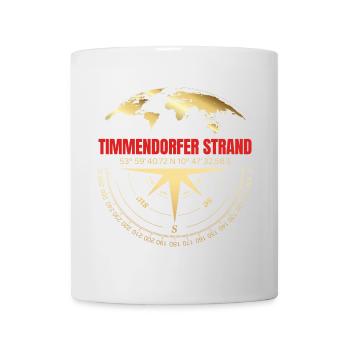 Koordinaten Timmendorfer Strand - Tasse - Weiß - Vorne