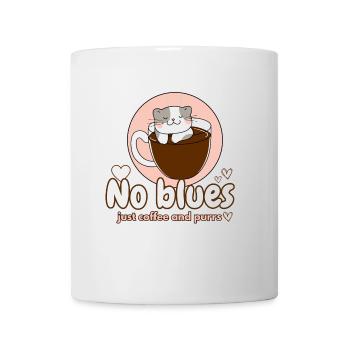 No blues with cats and coffee - Mug - white - Front
