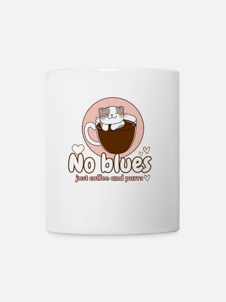 No blues with cats and coffee - Mug - white