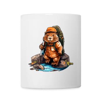 Castor Randonnée / Alpiniste Castor - Mug blanc - blanc - Devant