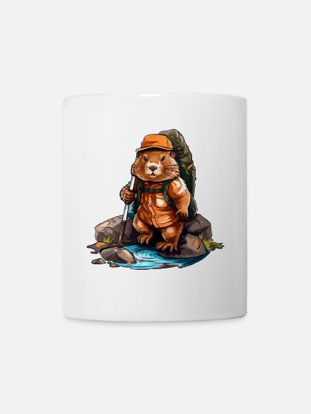 Castor Randonnée / Alpiniste Castor - Mug blanc - blanc