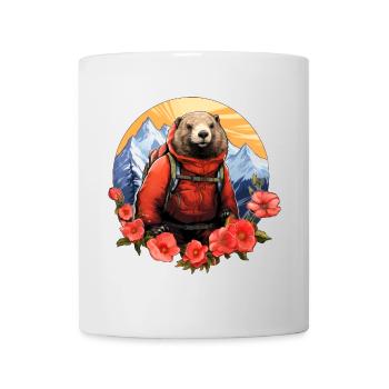 Marmotte Mountaineer / Randonnée Marmottes - Mug blanc - blanc - Devant